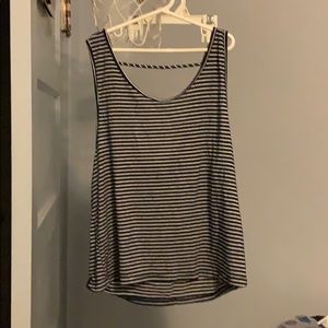 Really cute striped tang top with a open back.